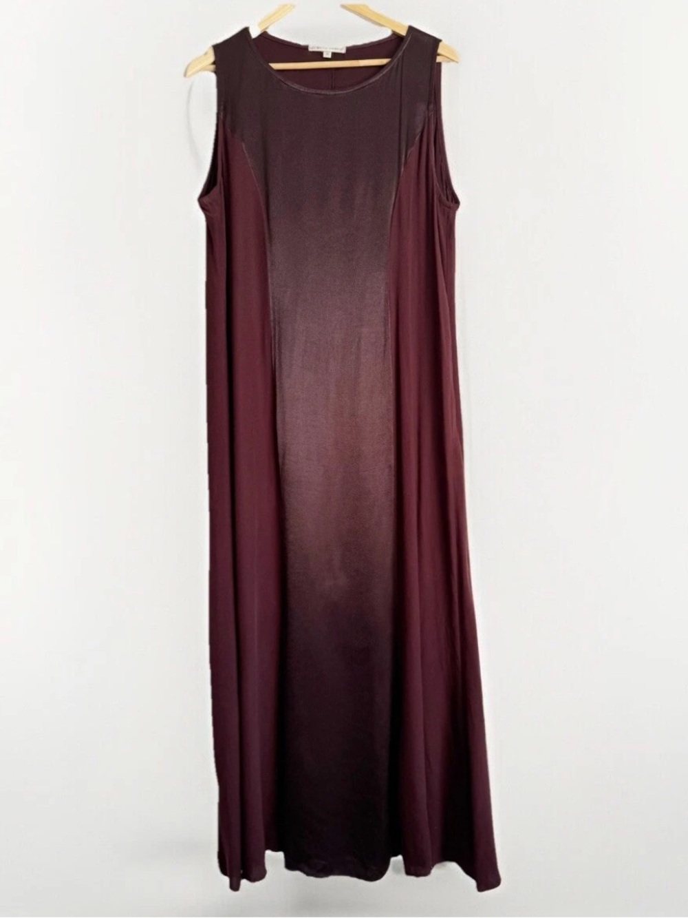 Vintage Spencer Alexis Rayon Silk Satin Panel Maxi Dress Sz 12 Burgundy Evening